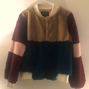 📦Faux Rabbit Fur Bomber